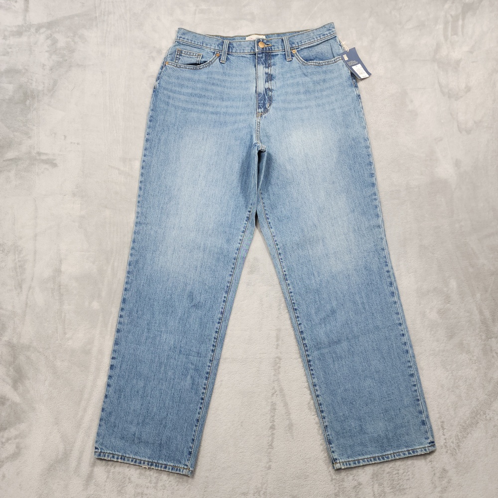 Universal Thread Jeans Womens 10 Blue High Rise Vintage Straight Stretch Denim